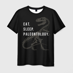 Eat sleep paleontology  – Футболка с принтом купить со скидкой в -26%