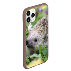 Чехол для iPhone 11 Pro Max матовый Лесной ёжик в траве - фото 2