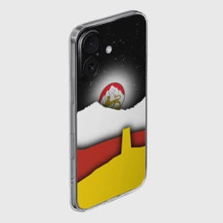 Чехол для iPhone 16 силиконовый с защитой камеры Осетия горы и ночное небо - фото 2