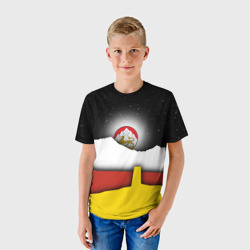 Детская футболка 3D Осетия горы и ночное небо - фото 2