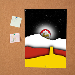Постер Осетия горы и ночное небо - фото 2