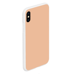 Чехол для iPhone XS Max матовый Однотонный цвет бежево-персиковый  - фото 2