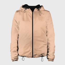 Женская куртка 3D Однотонный цвет бежево-персиковый 