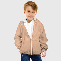 Детская куртка 3D Однотонный цвет бежево-персиковый  - фото 2