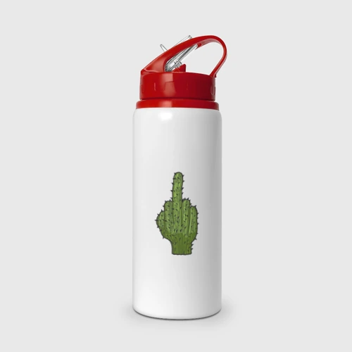Бутылка для воды с трубочкой Cactus fuck