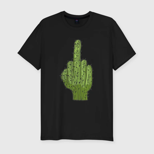 Мужская футболка хлопок Slim Cactus fuck