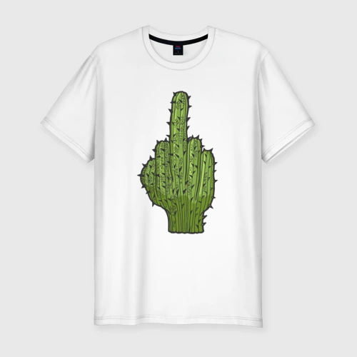 Мужская футболка хлопок Slim Cactus fuck