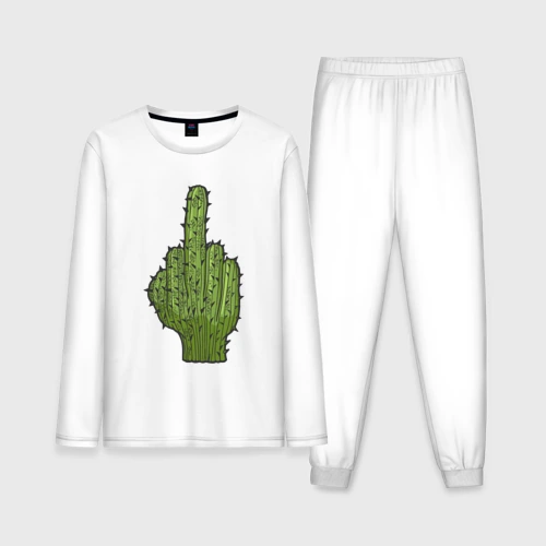 Мужская пижама с лонгсливом хлопок Cactus fuck