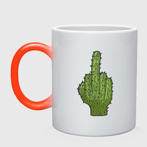 Кружка хамелеон Cactus fuck