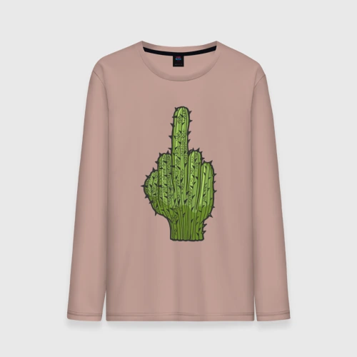 Мужской лонгслив хлопок Cactus fuck
