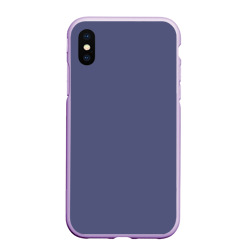 Чехол для iPhone XS Max матовый Однотонный глубокий сине-фиолетовый цвет  129-35-18