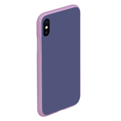 Чехол для iPhone XS Max матовый Однотонный глубокий сине-фиолетовый цвет  129-35-18 - фото 2