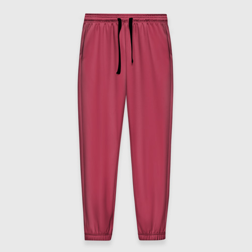 Мужские брюки 3D с принтом Однотонный красно-малиновый брусничный цвет, вид спереди #2