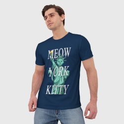 Мужская футболка 3D Meow York Kitty - фото 2