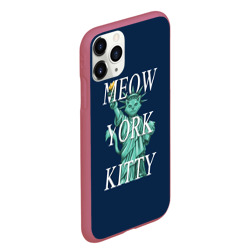 Чехол для iPhone 11 Pro Max матовый Meow York Kitty - фото 2