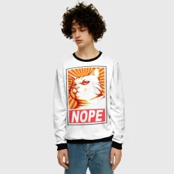 Мужской свитшот 3D Nope - cat - фото 2