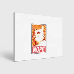 Холст прямоугольный Nope - cat