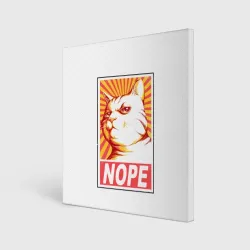 Холст квадратный Nope - cat