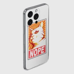 Чехол для iPhone 16 Pro Max силиконовый с защитой камеры Nope - cat - фото 2