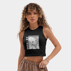 Женская укороченная майка-топ хлопок Friren bw - фото 2