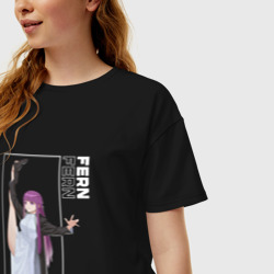 Женская футболка хлопок Oversize Акробатка Ферн  - фото 2