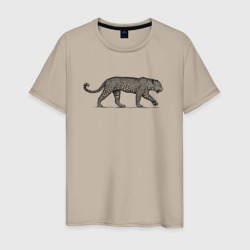 Леопард сбоку – Мужская футболка хлопок с принтом купить со скидкой в -20%