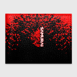 Обложка для студенческого билета Cyberpunk samurai красные краски