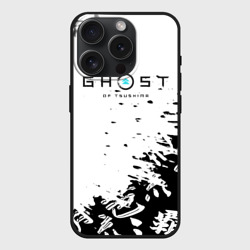 Чехол силиконовый для Apple iPhone 15 Pro матовый Ghost of Tsushima текстура samurai