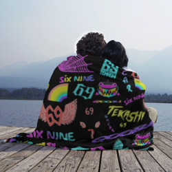 Плед 3D 6ix9ine logo rap bend - фото 2