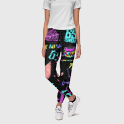 Женские брюки 3D 6ix9ine logo rap bend - фото 2