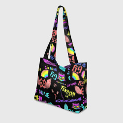 Пляжная сумка 3D 6ix9ine logo rap bend - фото 2