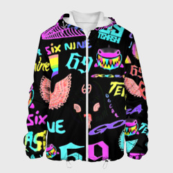 Мужская куртка 3D 6ix9ine logo rap bend