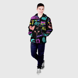 Мужская куртка 3D 6ix9ine logo rap bend - фото 2
