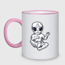 Кружка двухцветная Baby alien