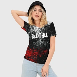 Женская футболка 3D Slim Silenthill брызги красок - фото 2