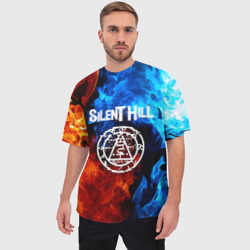 Мужская футболка oversize 3D Silent hill огненный стиль - фото 2