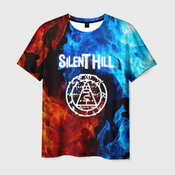 Мужская футболка 3D Silent hill огненный стиль