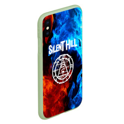 Чехол для iPhone XS Max матовый Silent hill огненный стиль - фото 2