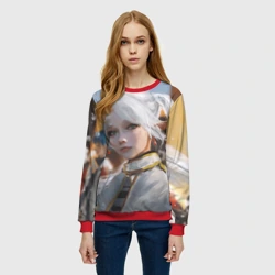 Женский свитшот 3D Портрет Фрирен - фото 2