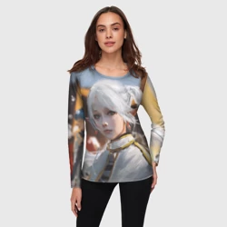 Женский лонгслив 3D Портрет Фрирен - фото 2