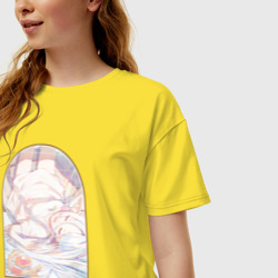 Женская футболка хлопок Oversize Спящая Фрирен - фото 2