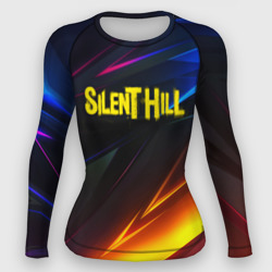 Женский рашгард 3D Silent hill stripes neon