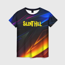 Женская футболка 3D Silent hill stripes neon