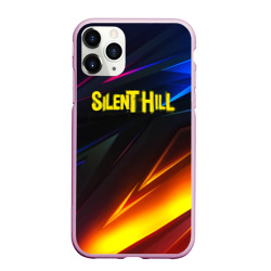 Чехол для iPhone 11 Pro Max матовый Silent hill stripes neon