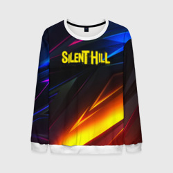 Мужской свитшот 3D Silent hill stripes neon