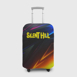 Чехол для чемодана 3D Silent hill stripes neon