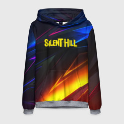 Мужская толстовка 3D Silent hill stripes neon