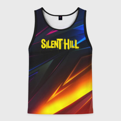 Мужская майка 3D Silent hill stripes neon