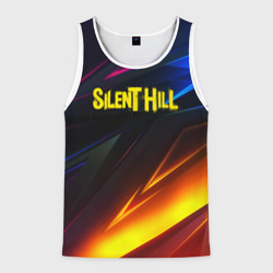 Мужская майка 3D Silent hill stripes neon