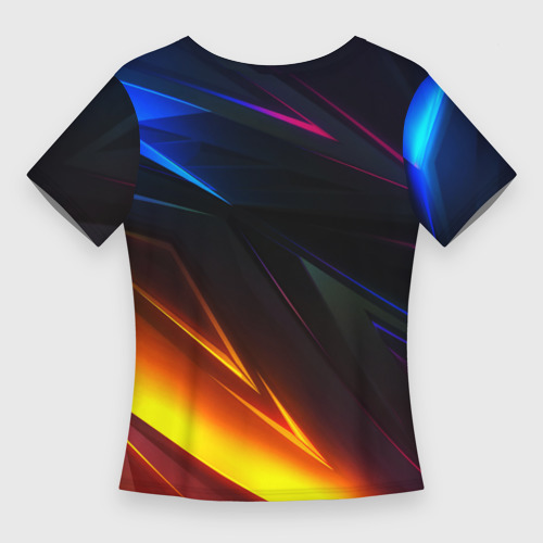 Женская футболка 3D Slim Silent hill stripes neon, цвет 3D печать - фото 2
